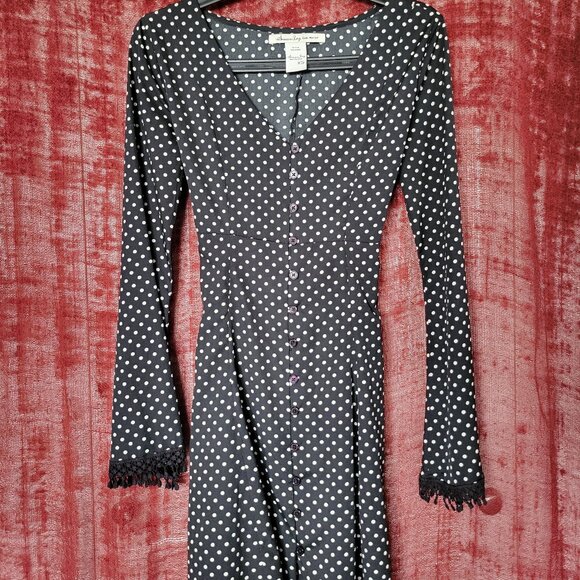 American Rag Black & White Polka Dot Dress - XS - Picture 1 of 10